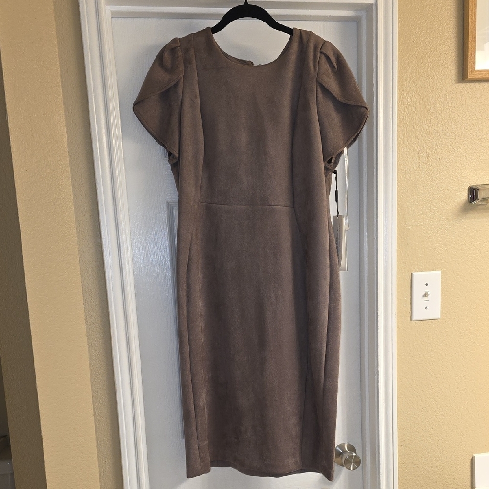 Calvin Klein Taupe Midi Dress